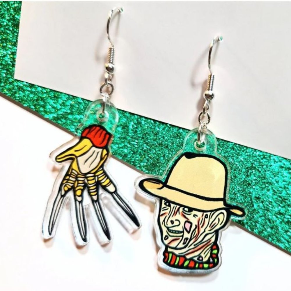 Freddy Krueger Nightmare On Elm Street Acrylic Earrings